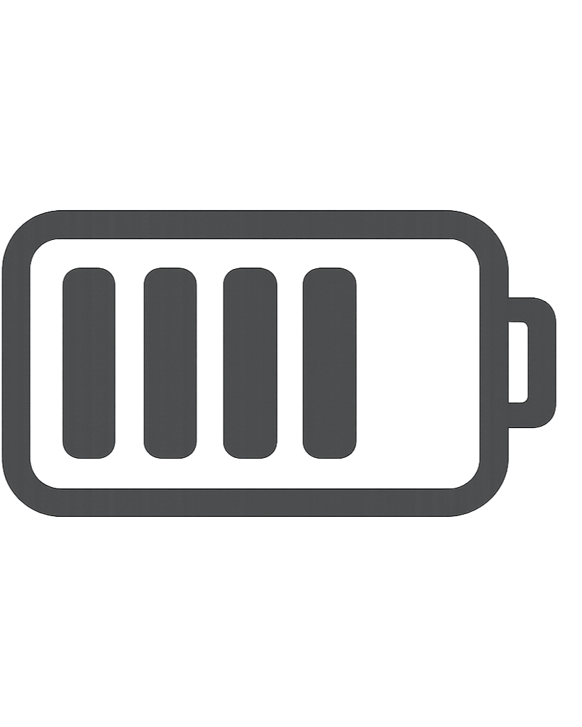 battary capacity icon soft black colour