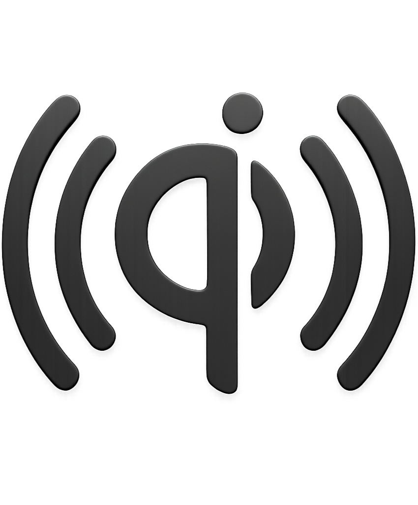 Qi compatible soft black icon